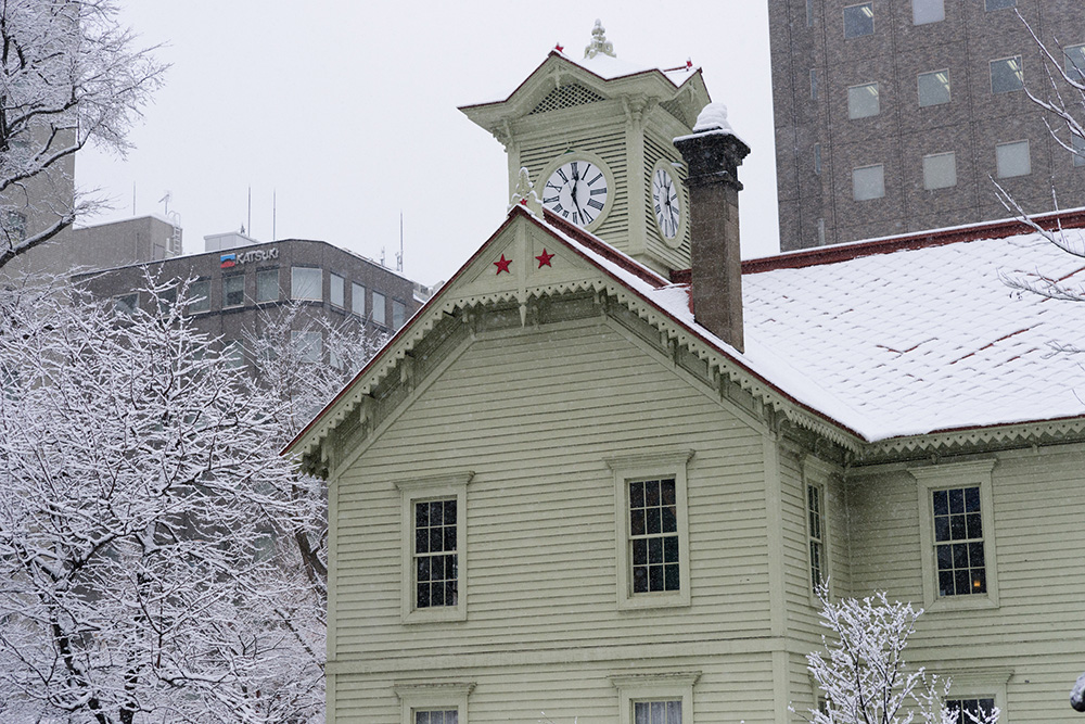 冬の札幌市時計台