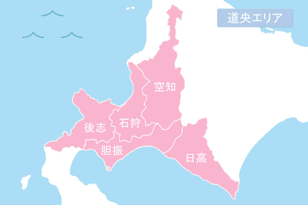 道央エリアの地図