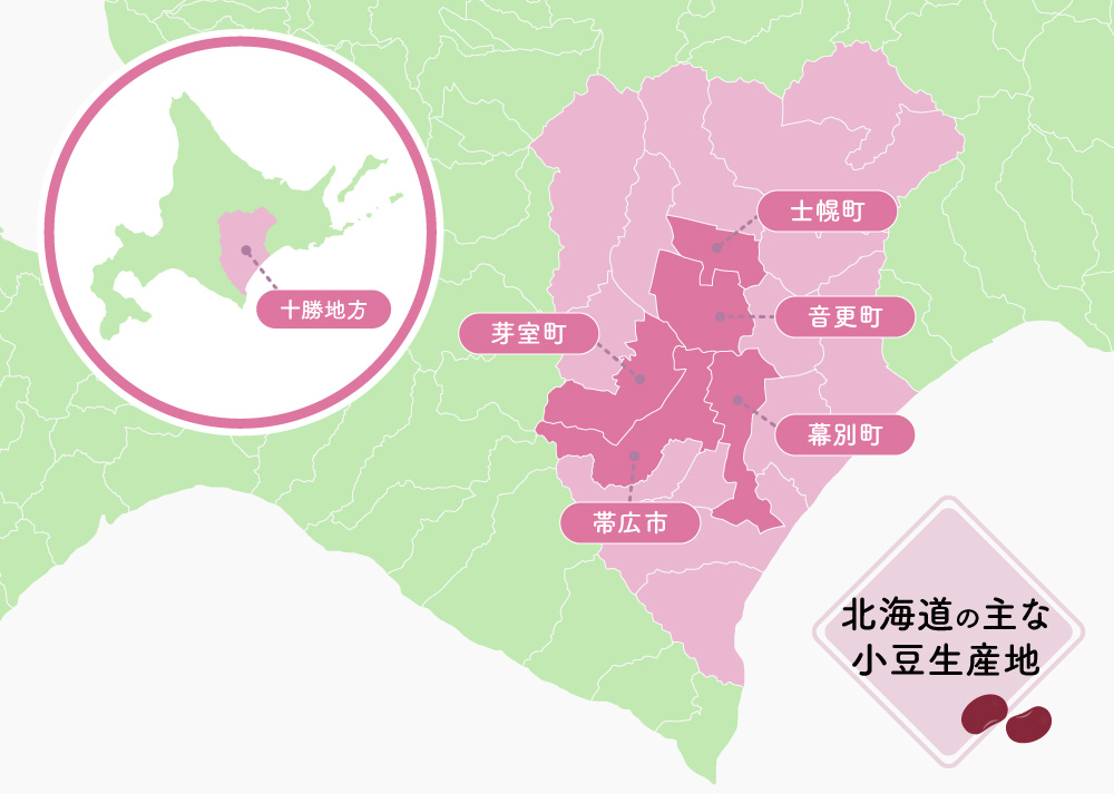 北海道で最も小豆の生産が盛んな十勝地方