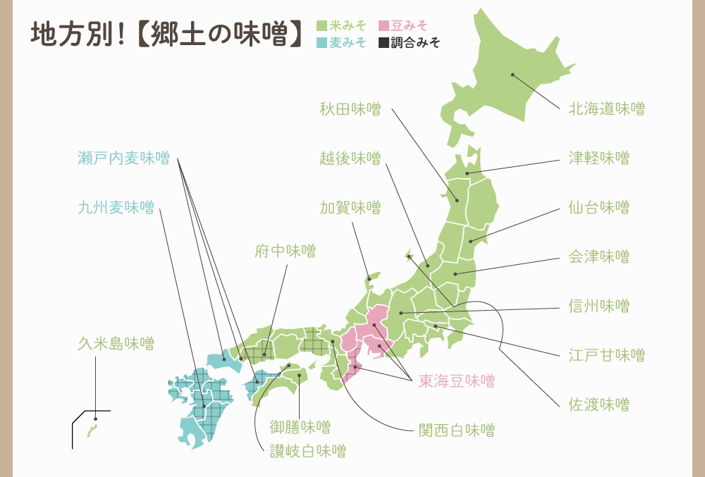 地方の味噌分布図