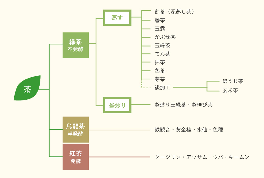 お茶の種類一覧表