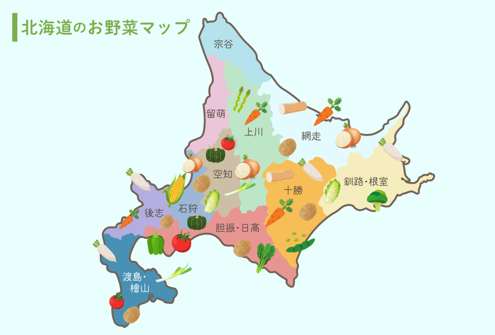 【生産地を知りたい】北海道のお野菜マップ