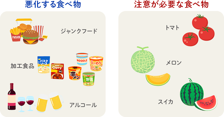 花粉症が悪化する食べ物・注意する食べ物