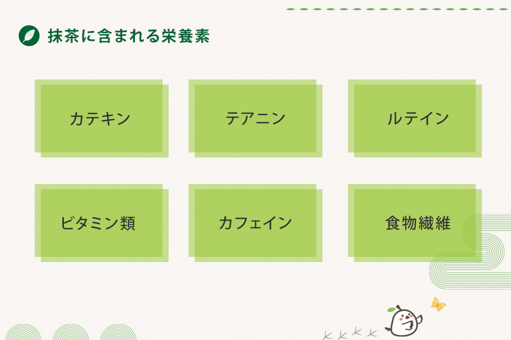 抹茶に含まれる栄養素の一覧