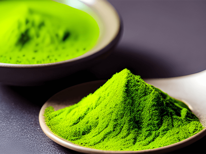 緑茶と抹茶のパウダー