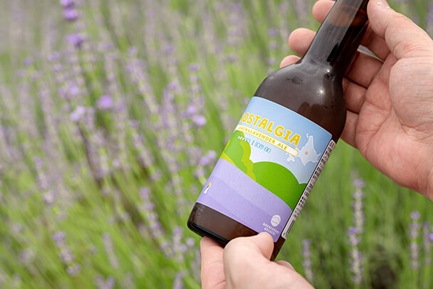 ラベンダーとナカフラノブルワリーのクラフトビール