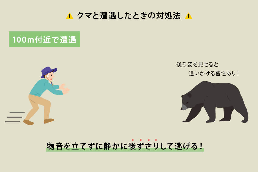 100ｍ先にクマと遭遇したら